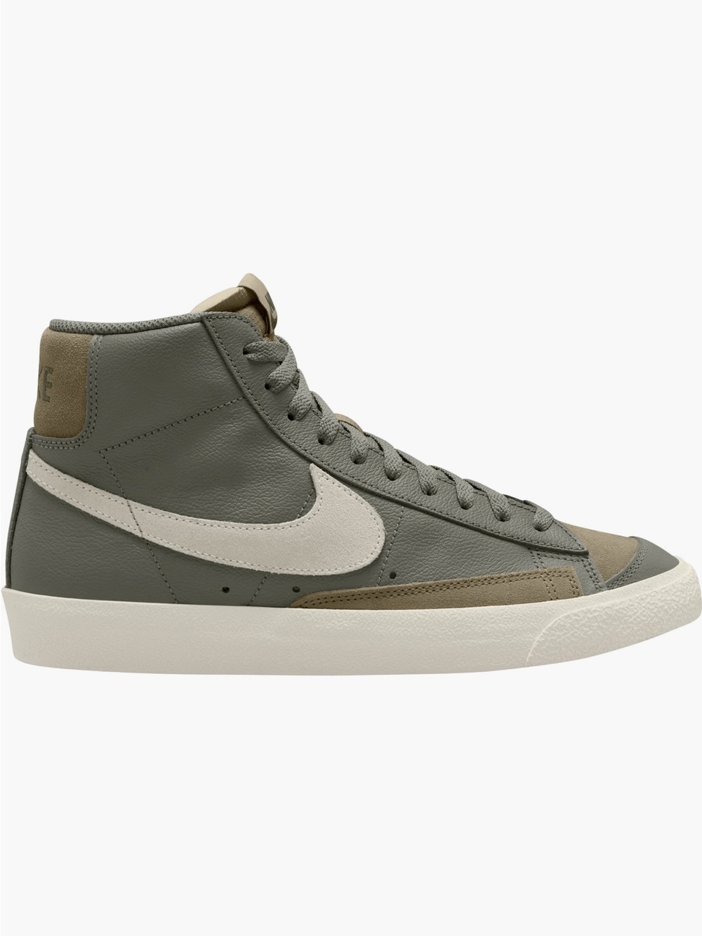 Nike Blazer High Leather Sneaker - Olive Green & Off-White